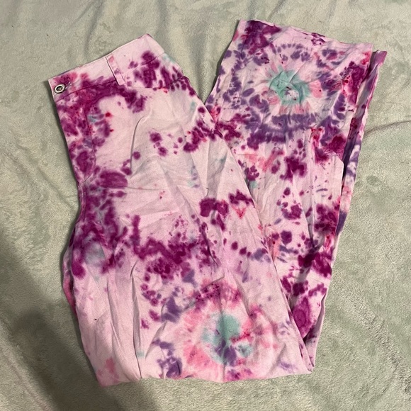 Vintage Tie Dye High-Waisted Pants - Picture 2 of 5